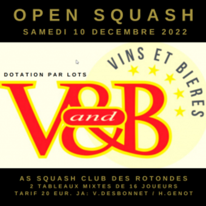 Open V&B Les Rotondes Ligue squash BFC